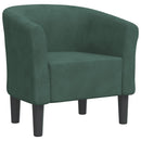 vidaXL sötétzöld bársony kagylófotel