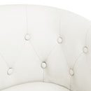 vidaXL fehér műbőr kagylófotel lábtartóval