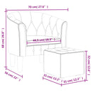 vidaXL fehér műbőr kagylófotel lábtartóval