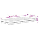 vidaXL fehér H2/H3 keménységű habmatrac 90 x 190 cm