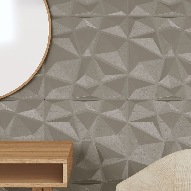 vidaXL 48 db betonszürke XPS gyémántmintás fali panel 50 x 50 cm 12 m²