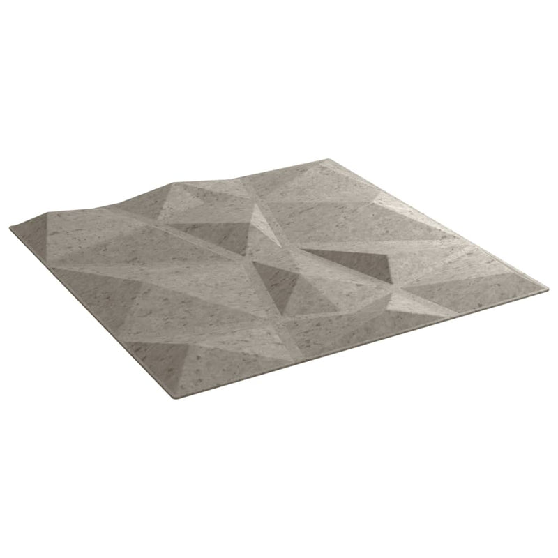 vidaXL 48 db betonszürke XPS gyémántmintás fali panel 50 x 50 cm 12 m²