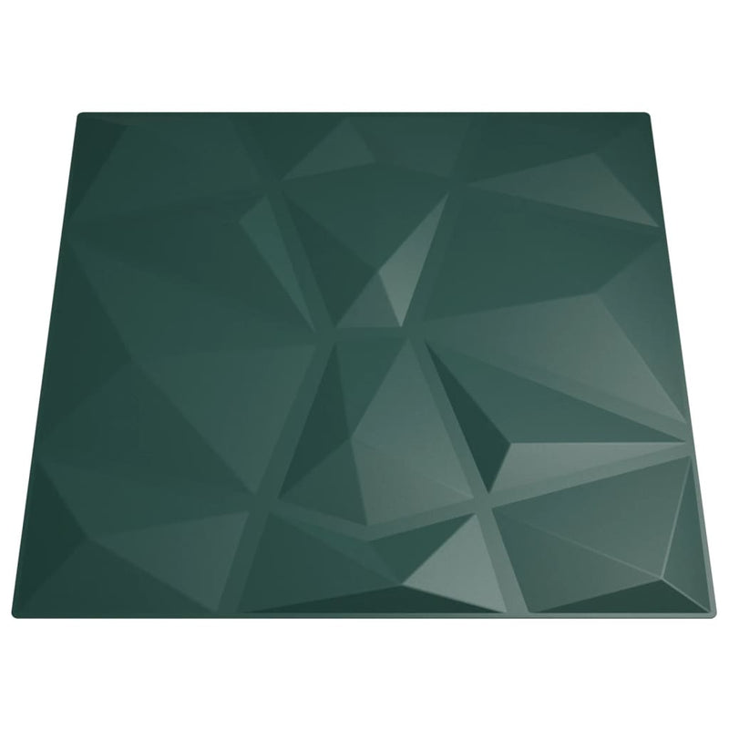 vidaXL 24 db zöld XPS gyémántmintás fali panel 50 x 50 cm 6 m²
