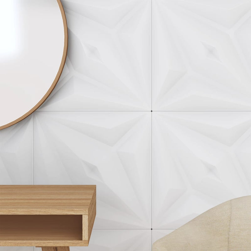 vidaXL 12 db fehér XPS csillagmintás fali panel 50 x 50 cm 3 m²