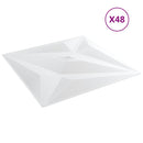 vidaXL 48 db fehér XPS csillagmintás fali panel 50 x 50 cm 12 m²