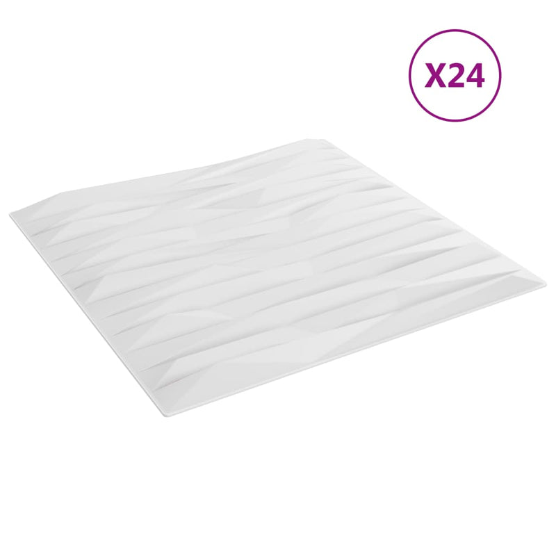vidaXL 24 db fehér XPS kőmintás fali panel 50 x 50 cm 6 m²