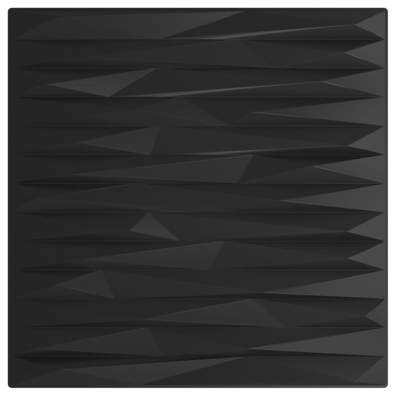 vidaXL 12 db fekete XPS kőmintás fali panel 50 x 50 cm 3 m²
