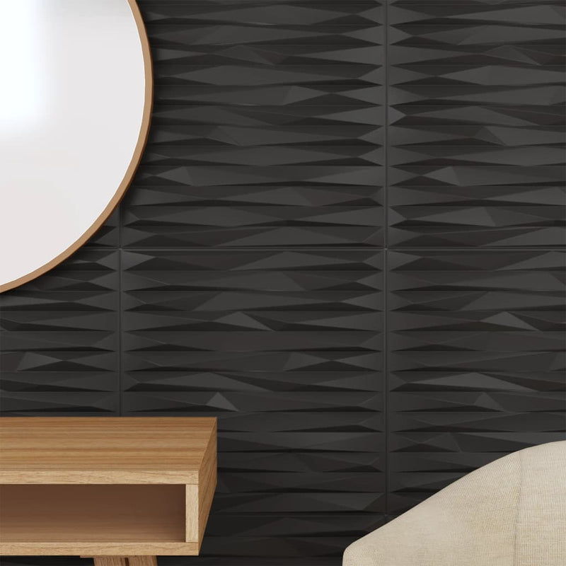 vidaXL 12 db fekete XPS kőmintás fali panel 50 x 50 cm 3 m²