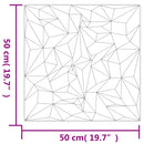 vidaXL 48 db fehér XPS ametisztmintás fali panel 50 x 50 cm 12 m²