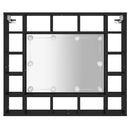 vidaXL fekete LED-es tükrös szekrény 91x15x76,5 cm