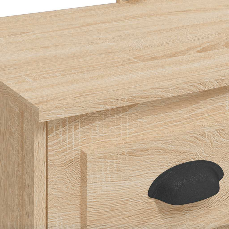 vidaXL sonoma tölgy színű fésülködőasztal LED-lámpákkal 90x42x132,5 cm