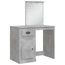 vidaXL betonszürke fésülködőasztal LED-lámpákkal 90x42x132,5 cm