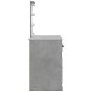 vidaXL betonszürke fésülködőasztal LED-lámpákkal 90x42x132,5 cm