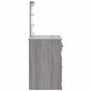vidaXL szürke sonoma fésülködőasztal LED-lámpákkal 90x42x132,5 cm