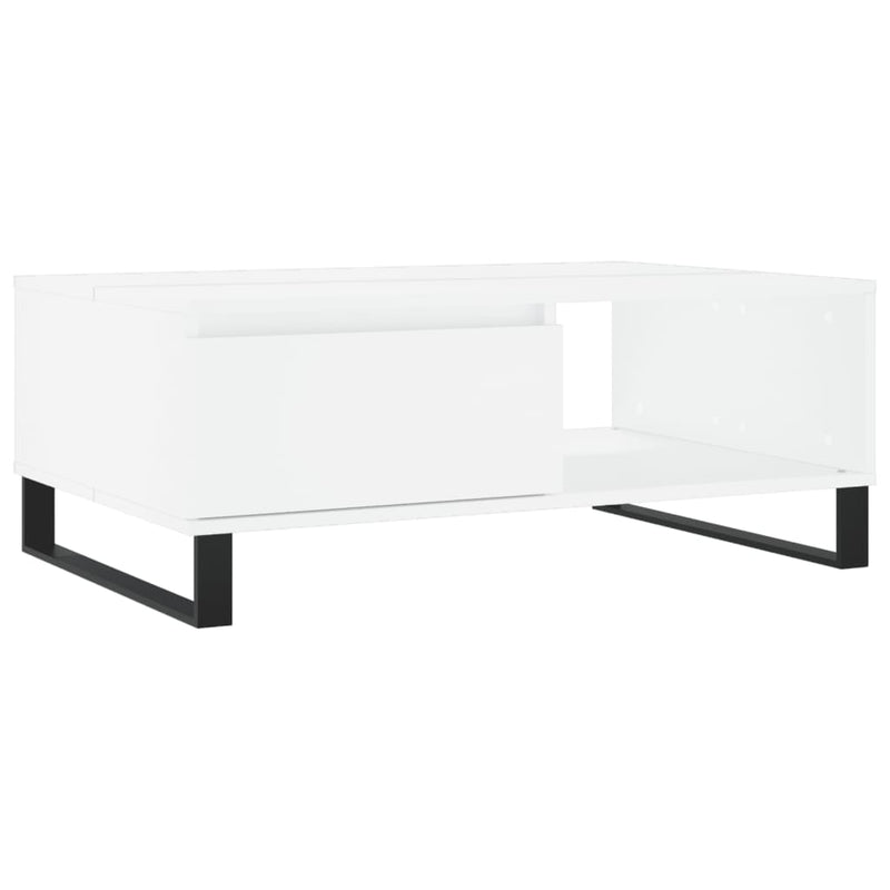 vidaXL fehér szerelt fa dohányzóasztal 90 x 60 x 35 cm