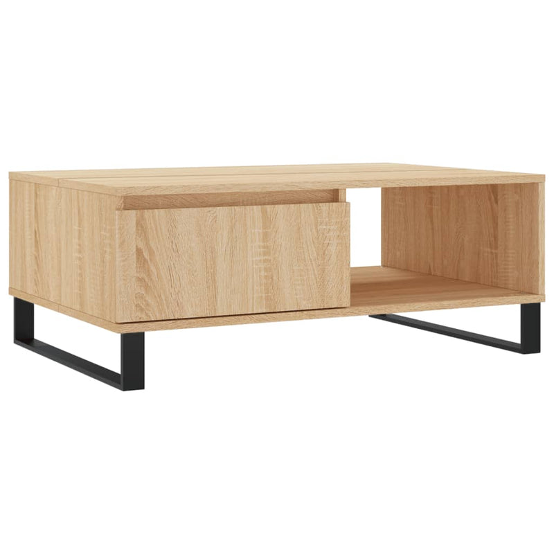 vidaXL sonoma tölgy színű szerelt fa dohányzóasztal 90 x 60 x 35 cm