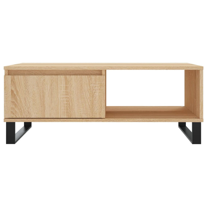 vidaXL sonoma tölgy színű szerelt fa dohányzóasztal 90 x 60 x 35 cm