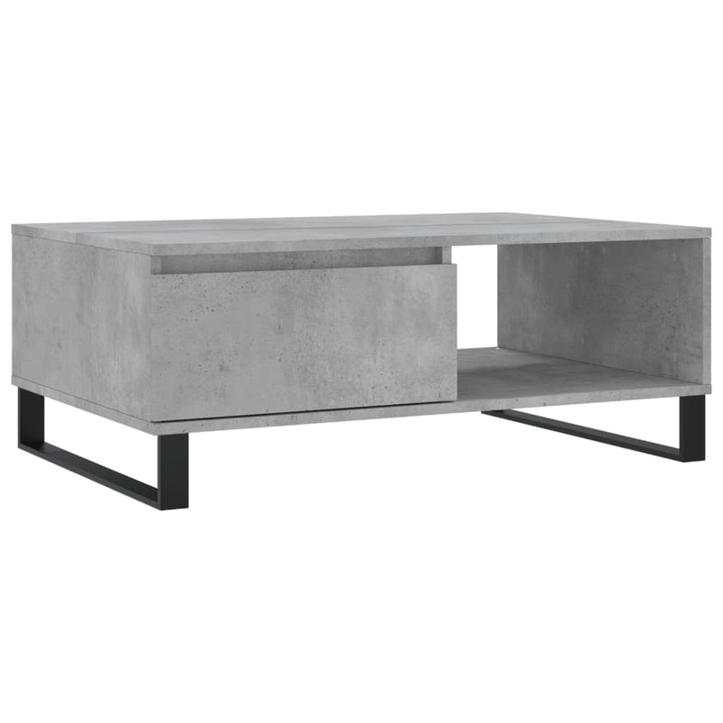 vidaXL betonszürke szerelt fa dohányzóasztal 90 x 60 x 35 cm