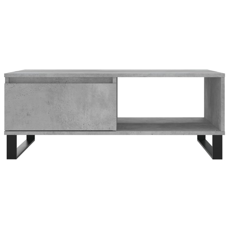 vidaXL betonszürke szerelt fa dohányzóasztal 90 x 60 x 35 cm