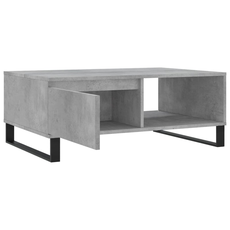 vidaXL betonszürke szerelt fa dohányzóasztal 90 x 60 x 35 cm