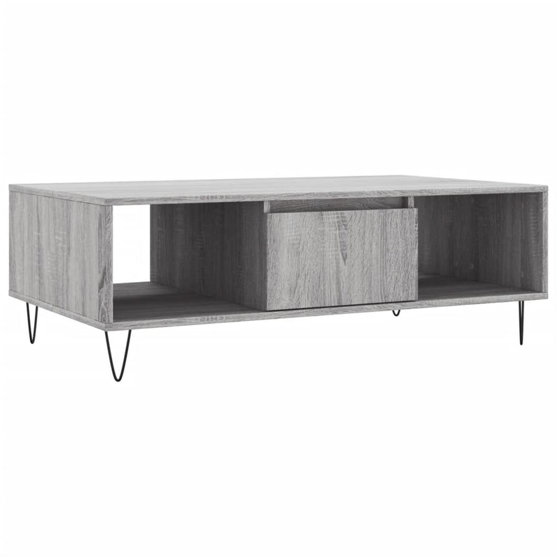 vidaXL szürke sonoma szerelt fa dohányzóasztal 104 x 60 x 35 cm