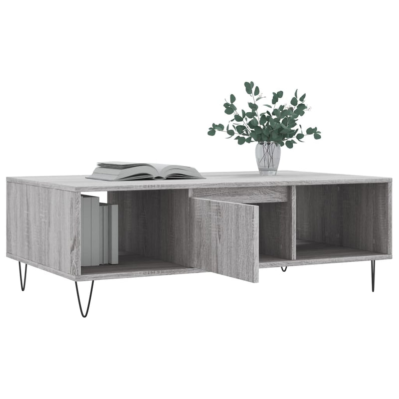 vidaXL szürke sonoma szerelt fa dohányzóasztal 104 x 60 x 35 cm