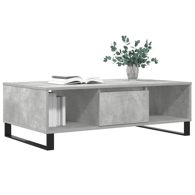 vidaXL betonszürke szerelt fa dohányzóasztal 104 x 60 x 35 cm
