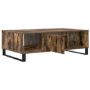 vidaXL füstös tölgy színű szerelt fa dohányzóasztal 104x60x35 cm