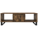 vidaXL füstös tölgy színű szerelt fa dohányzóasztal 104x60x35 cm