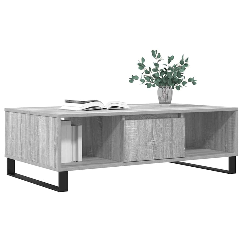 vidaXL szürke sonoma szerelt fa dohányzóasztal 104 x 60 x 35 cm