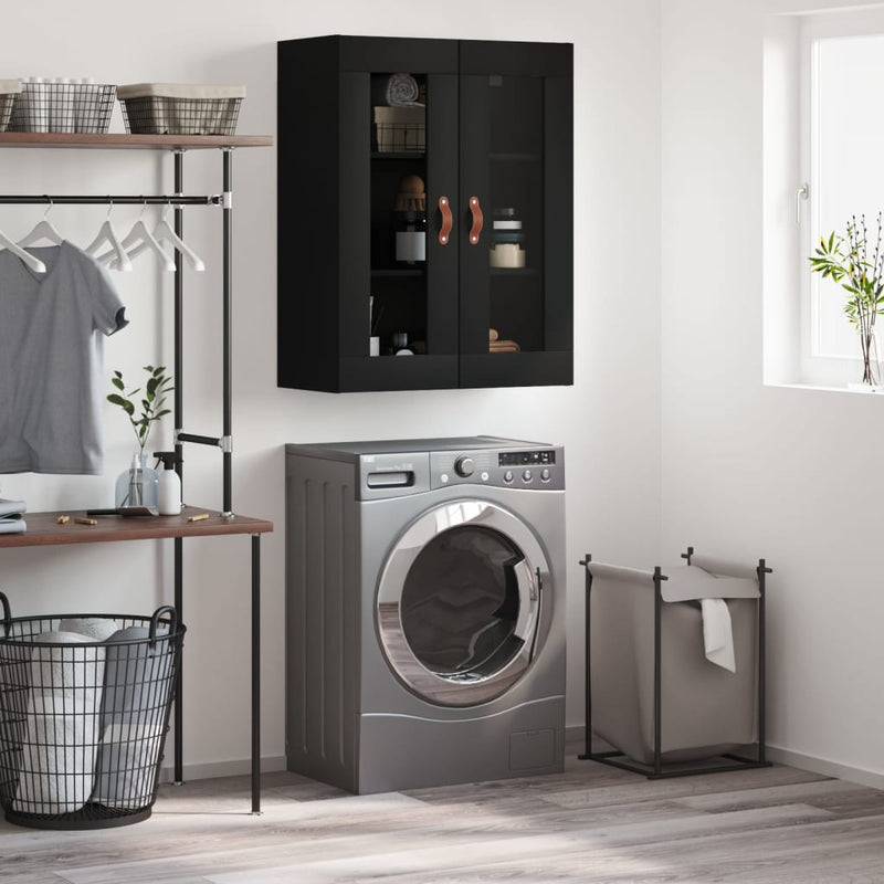 vidaXL fekete fali szekrény 69,5 x 34 x 90 cm