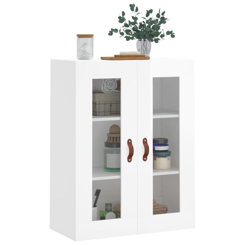 vidaXL magasfényű fehér fali szekrény 69,5 x 34 x 90 cm