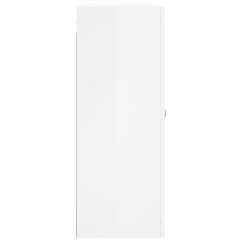 vidaXL magasfényű fehér fali szekrény 69,5 x 34 x 90 cm