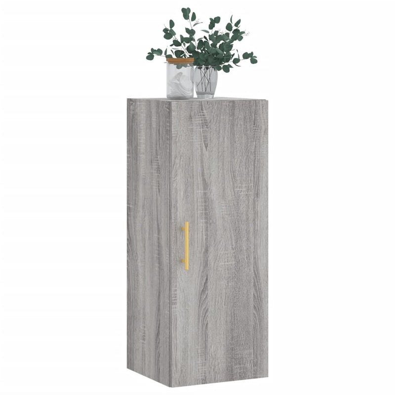 vidaXL szürke sonoma színű fali szekrény 34,5 x 34 x 90 cm