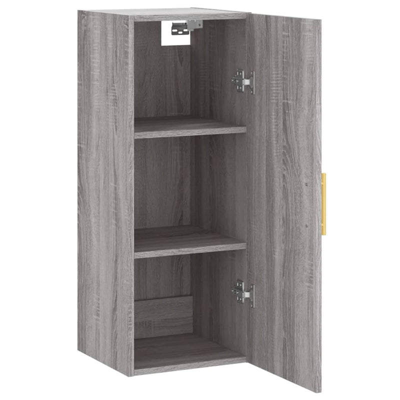 vidaXL szürke sonoma színű fali szekrény 34,5 x 34 x 90 cm