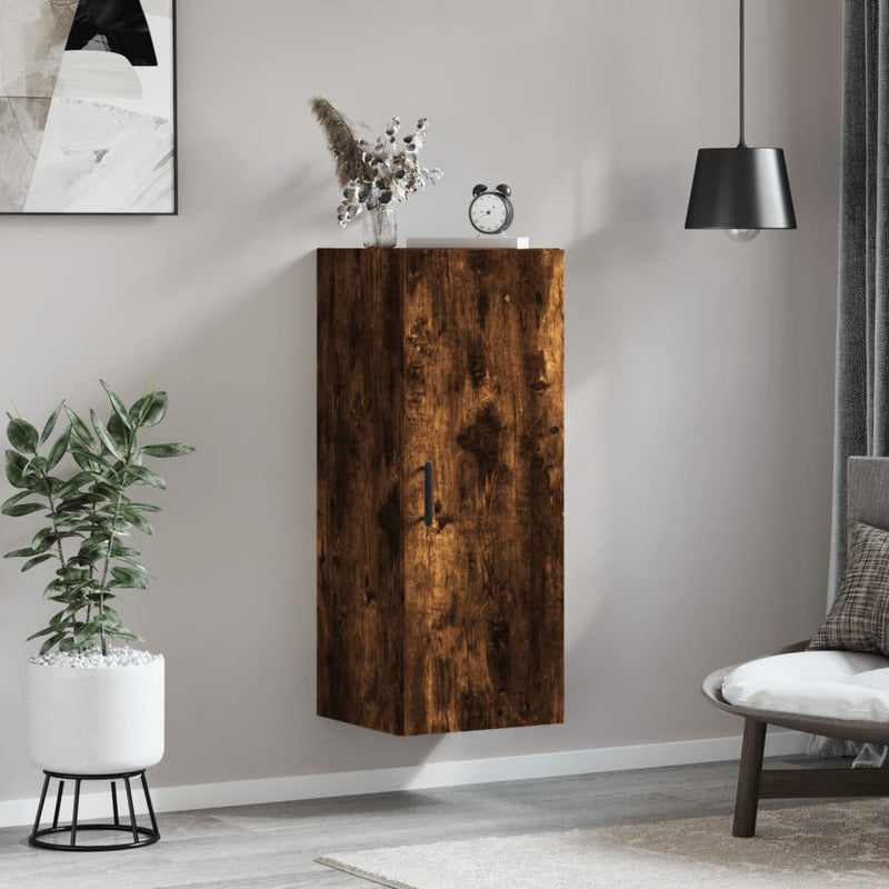 vidaXL füstös tölgy színű fali szekrény 34,5x34x90 cm