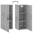vidaXL betonszürke fali szekrény 34,5 x 34 x 90 cm