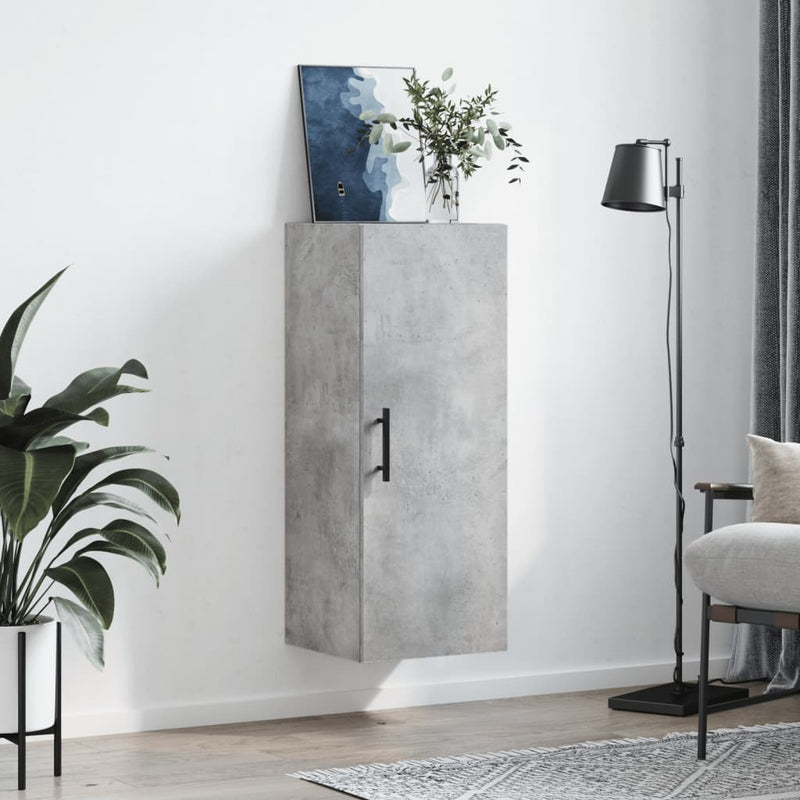 vidaXL betonszürke fali szekrény 34,5 x 34 x 90 cm
