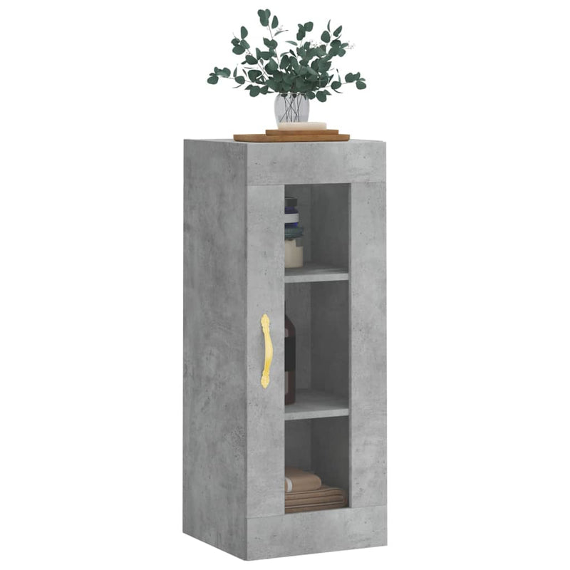 vidaXL betonszürke fali szekrény 34,5 x 34 x 90 cm