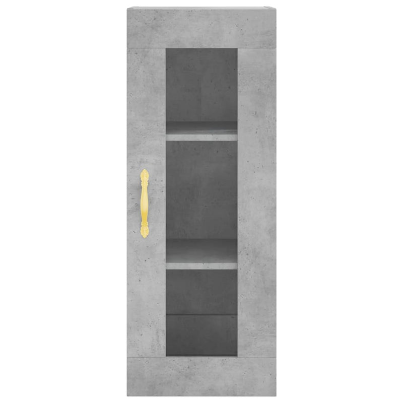 vidaXL betonszürke fali szekrény 34,5 x 34 x 90 cm