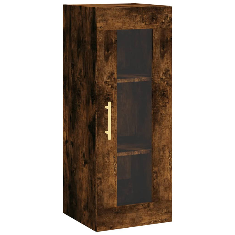 vidaXL füstös tölgy színű fali szekrény 34,5x34x90 cm