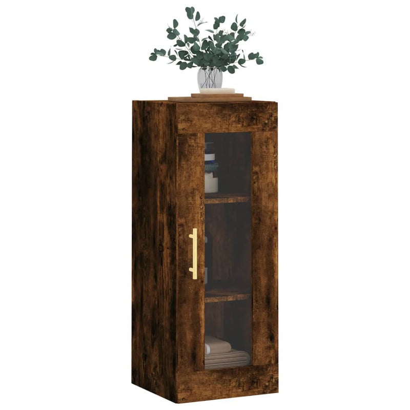 vidaXL füstös tölgy színű fali szekrény 34,5x34x90 cm