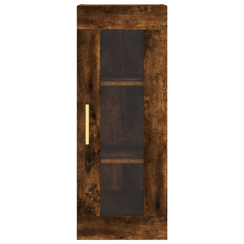 vidaXL füstös tölgy színű fali szekrény 34,5x34x90 cm