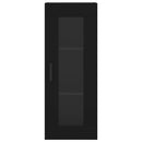 vidaXL fekete fali szekrény 34,5x34x90 cm