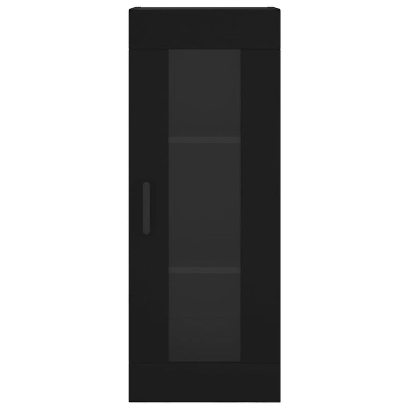 vidaXL fekete fali szekrény 34,5x34x90 cm