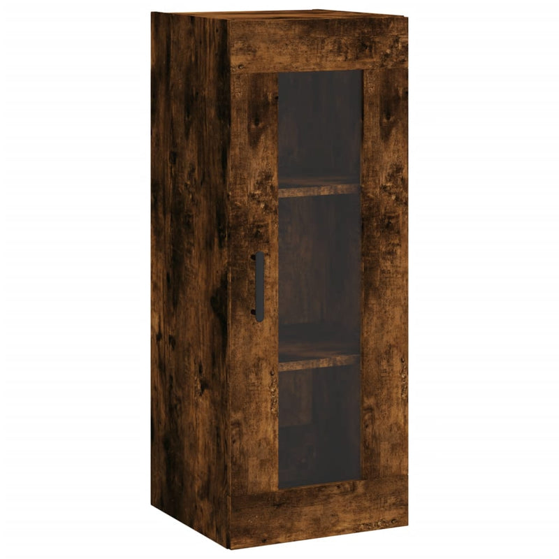 vidaXL füstös tölgy színű fali szekrény 34,5x34x90 cm