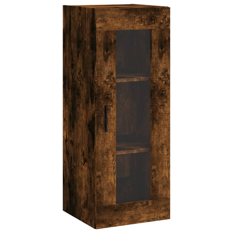 vidaXL füstös tölgy színű fali szekrény 34,5x34x90 cm