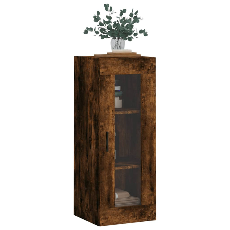 vidaXL füstös tölgy színű fali szekrény 34,5x34x90 cm