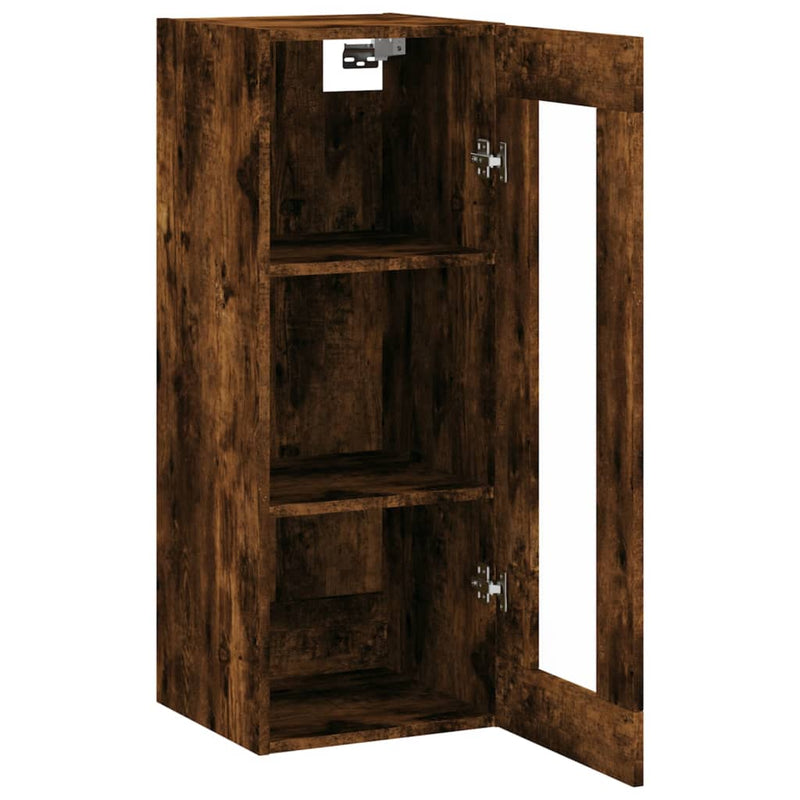 vidaXL füstös tölgy színű fali szekrény 34,5x34x90 cm