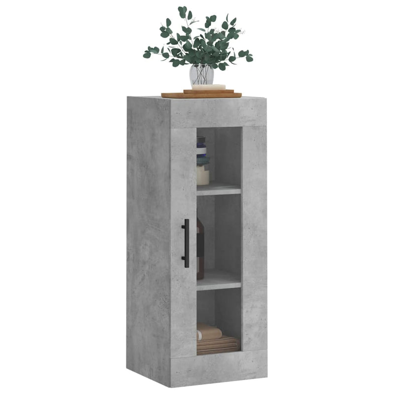 vidaXL betonszürke fali szekrény 34,5 x 34 x 90 cm